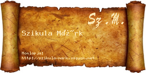 Szikula Márk névjegykártya